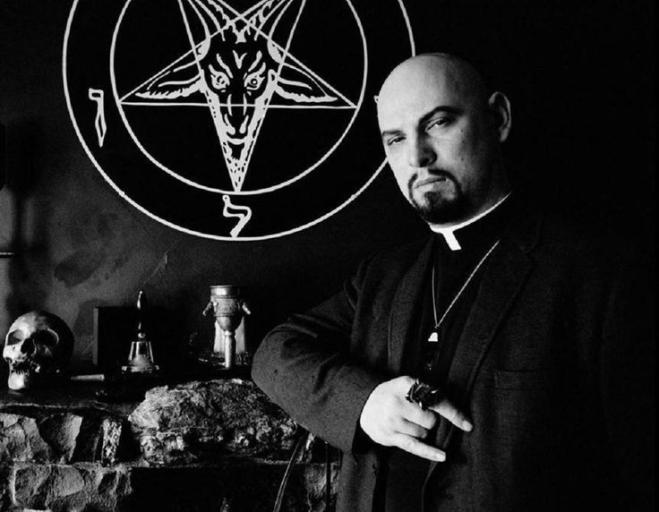 LaVey High Priest at altar