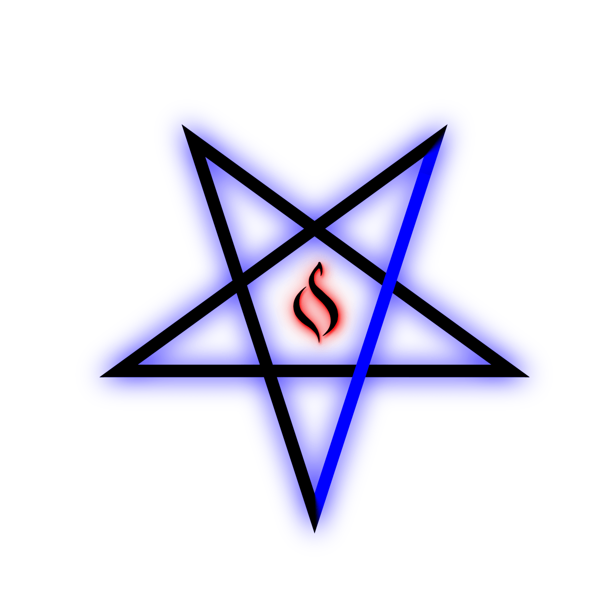 Pentagram Blue Flame